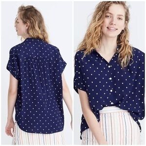 Madewell central shirt in polka dots. Size XS